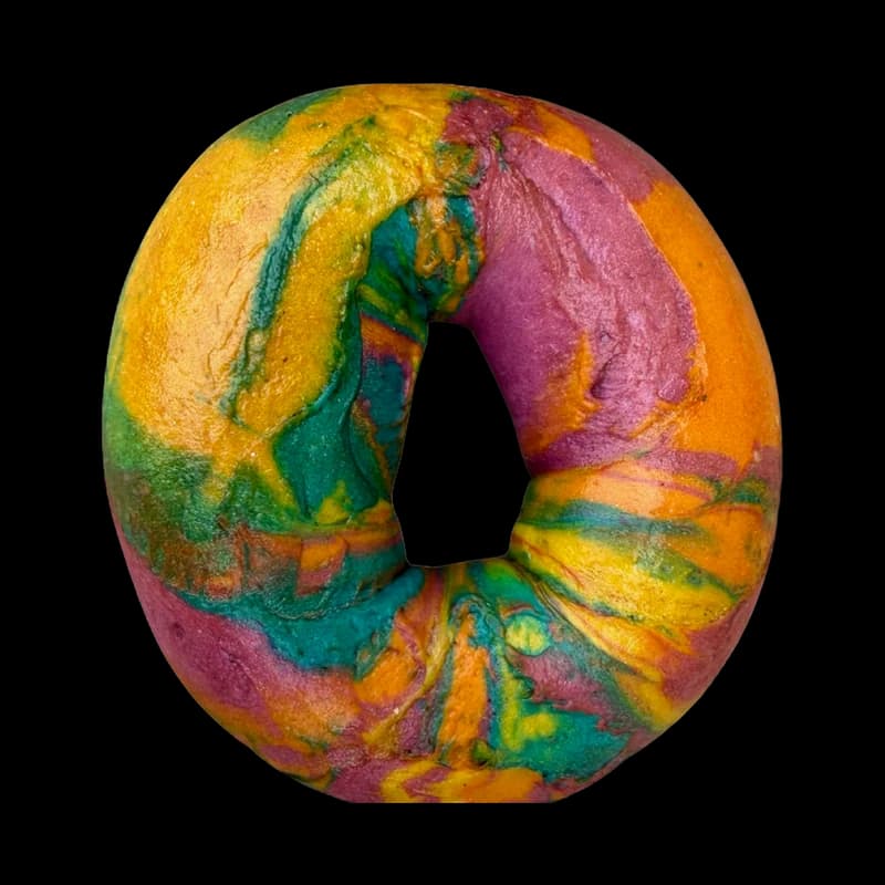 Rainbow bagel